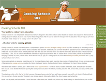 Tablet Screenshot of cookingschools101.com